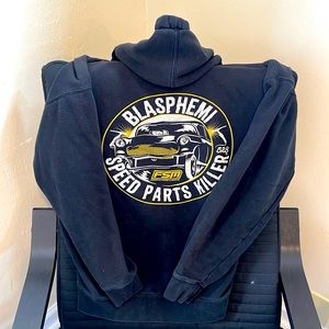 Black Blasphemi Speed Parts Killers hoodie